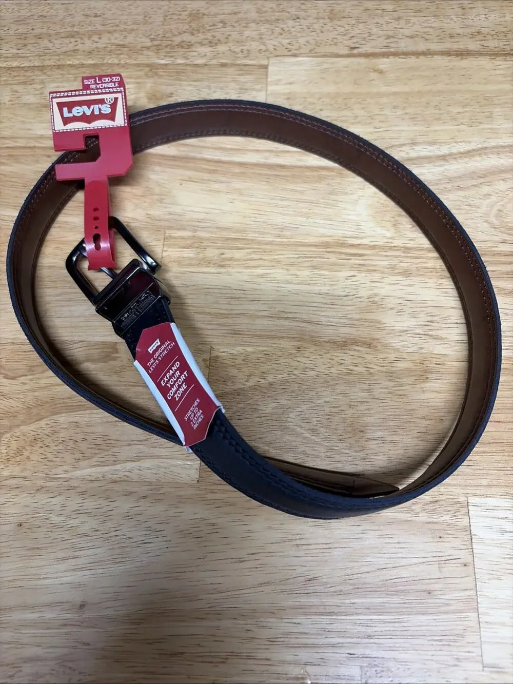 Levi’s NWT Reversible Black/Brown Belt Built-in Stretch Tech- Sz Large (30-32)